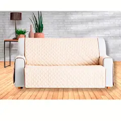 undefined - Protector para Sofá 2 Puestos 120x180 cm Beige - Chocolate