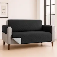 JUST HOME COLLECTION - Protector de Sofá Doble Faz 2 Puestos Beige/Chocolate 120x 180 cm