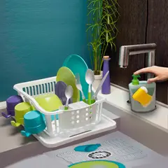 DAMECOS - Set Escurridor + Dispensador Jabón + Protector