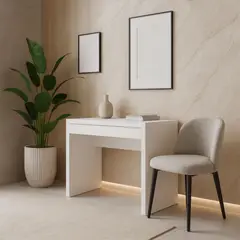 MUEBLES 2020 - Escritorio Tokio Blanco 90x46.5x74.5 cm con Cajón en MDP