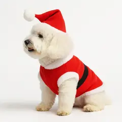 GENERICO - Vestido Mascota Talla M Chaleco y Gorro Navidad