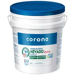 CORONA - Estuco Plástico para Exterior Blanco Nevado 30 Kg