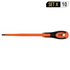 BAHCO - Juego de Destornilladores 10 Piezas Phillips Aislado 1000 Voltios 1X150