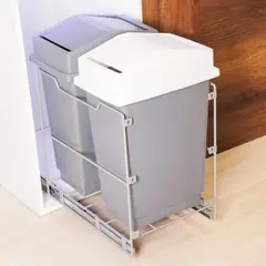 REJIPLAS - Basureras Deslizantes Classic Plastificado Metalizado Caja Color