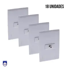 GENERICO - Salida Coaxial Sencilla Fuga Blanco Set x 18