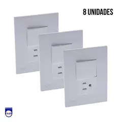 GENERICO - Interruptor + Tomacorriente Nova Blanco  Setx8
