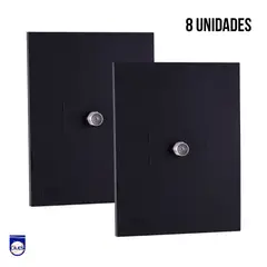 GENERICO - Salida Coaxial Sencilla Nova Negro Mate Set x 12