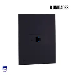 GENERICO - Salida Datos Sencilla Nova Negro Mate Set x 8