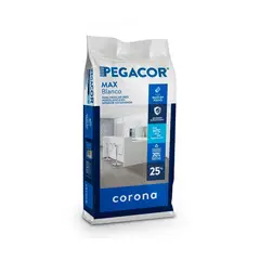 CORONA - Pegacor Max Porcelanato Blanco 25 kg