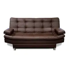 MUEBLES ONLINE - Sofá Cama Carvallo 3 Posiciones Tipo Cuero Café SC10082