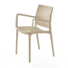 INORCA - Silla Con Brazos Polipropileno Kyra Taupe