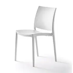 INORCA - Silla Sin Brazos Polipropileno Kyra Blanco