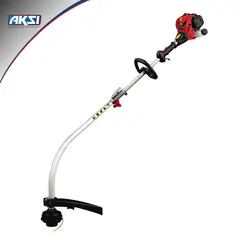 AKSI - Desbrozadora de gasolina 25cc Mango D Eje curvo Profesional