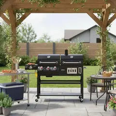 MR BEEF - Asador A Gas Dual 3 Quemadores 128x155cm