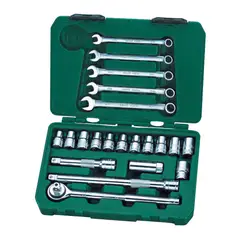 SATA - Juego de Llaves y Copas 21 Piezas 1/2 Pulgada