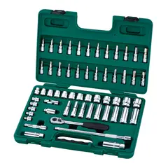 SATA - Juego de Copas 58 Piezas con Punta Cuadrante 3/8 Pulgadas mm