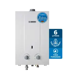 BOSCH - Calentador de agua 6 litros Tiro Forzado de paso a Gas Natural