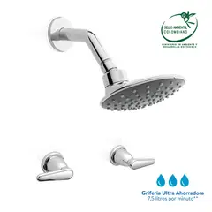 CORONA - Grifería Ducha Nogal 8 Pulgadas Redonda