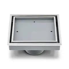 QM DRAIN - Rejilla Piso Central Veil (Invisible)15x15cm Satinado