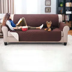 KARYTEX - Protector De Sofá Para Mascotas Doble Faz Chocolate-Camel 3 Puestos