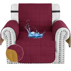 KARYTEX - Protector De Sofá Para Mascotas Doble Faz Vinotinto-Camel 1 Puestos
