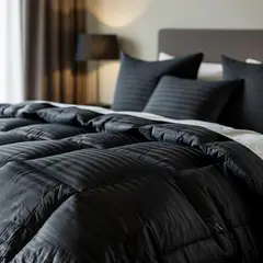 KARYTEX - Plumón Sateen Stripe + 2 Fundas King Negro