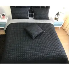 KARYTEX - Quilt Doble Faz Negro - Gris Queen