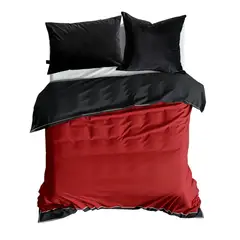 KARYTEX - Duvet Lisboa Doble Faz Queen Negro - Rojo