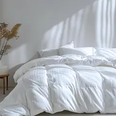 KARYTEX - Duvet Sateen Stripe Sencillo + Funda Almohadón Blanco