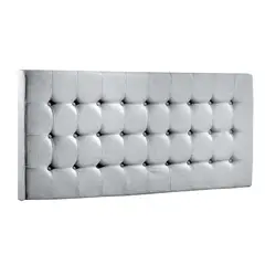BANZAY - Cabecero Tapizado para Cama Doble 140X60Cm Cuadros Marrón