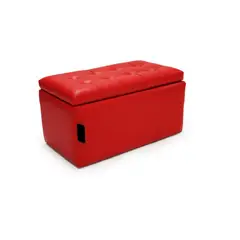 BANZAY - Puff Baúl 75x40cm Negro