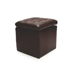 BANZAY - Puff Baúl 40x40x40cm Negro