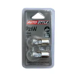 AUTOSTYLE - Bombillo Stop P21W Un Filamento X2 Luz Amarilla