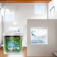 GRAPHENSTONE - Pintura para Interior/Exterior Con Grafeno Ion Plata Con Propiedad Antibacterial 1/4 Galón