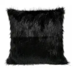 BANZAY - Cojin Decorativo Peluche Color Negro