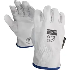 STEELPRO - Paquete X 10 Unidades Guante Vaqueta Supervisor Natural