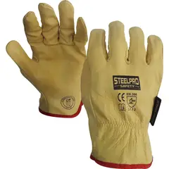 STEELPRO - Paquete X 10 Unidades Guante Vaqueta Supervisor Amarillo