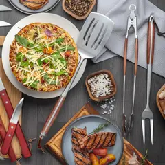 MR BEEF - Espátula Para Asador Mango Madera 11x3 Cm