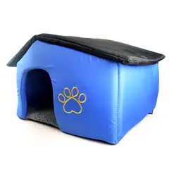 INTERPET - Casa Para Perros Desarmable 70X50X46Cm Grande Azul