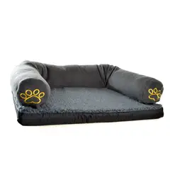 INTERPET - Cama Sofá Para Mascotas De Tela 60x40x18cm Mediana Negro