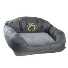 INTERPET - Cama Sofá Para Mascotas De Tela Extra Grande 88x71x27cm Negro