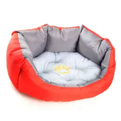 INTERPET - Cama Para Mascota Antifluido 61x55x22cm Grande Rojo