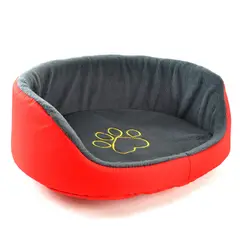 INTERPET - Cama Para Mascota Polar 61x55x21cm Grande Rojo