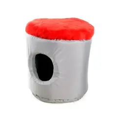 INTERPET - Cueva Térmica De Tela Para Mascotas Mediana 40X40X43Cm Rojo
