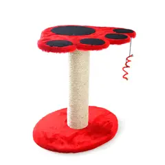 INTERPET - Torre Rascador Para Gato + Cama 62x50x40cm Rojo