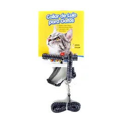 INTERPET - Arnés Para Gato con Cascabel Negro