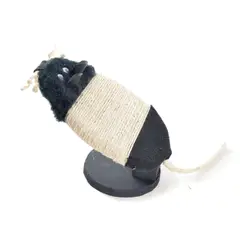 INTERPET - Rascador Para Gatos Ratón 24x15x2.5cm Pequeño Negro