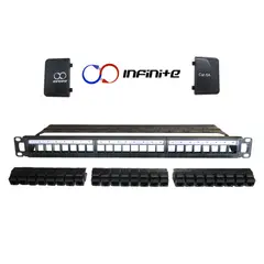 INFINITE - Patch Panel Cat 6A de 24 Puertos de Plástico