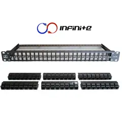 INFINITE - Patch Panel Cat 6A de 48 Puertos de Plástico