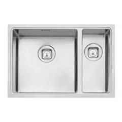TRAMONTINA - Lavaplatos Empotrar Doble 66x46cm Acero Inoxidable
